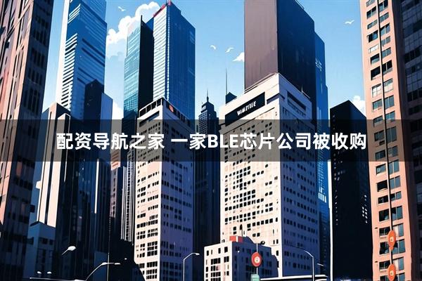 配资导航之家 一家BLE芯片公司被收购